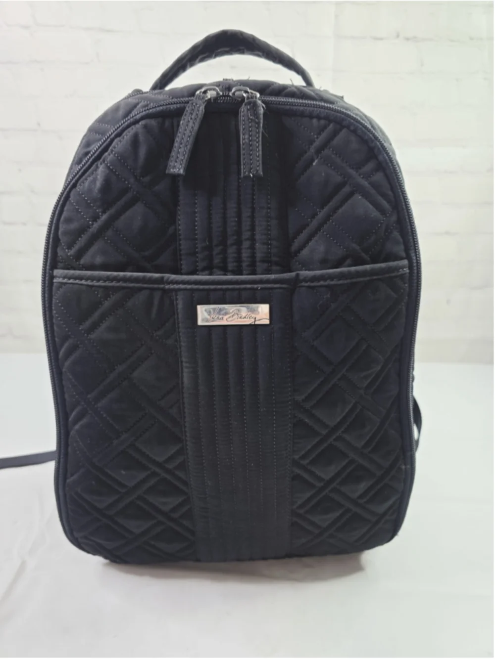black quilted vera bradley laptop backpack Women's Microfiber Small Backpack, True Black, One Size This backpack will go everywhere with you Black Vera Bradley Backpack -